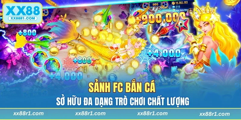 Sảnh FC sở hữu đa dạng trò chơi chất lượng